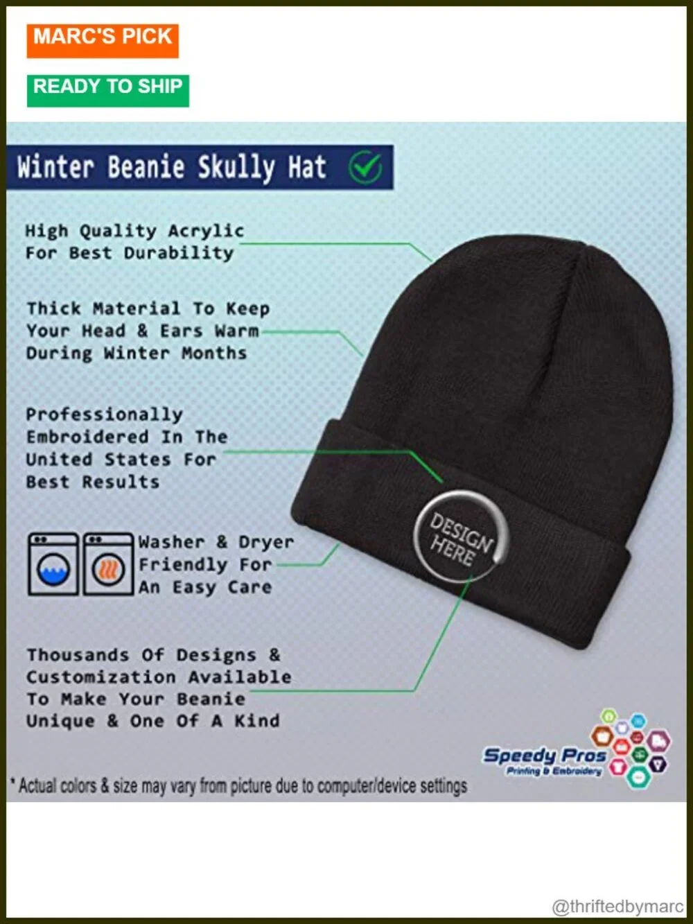 Best Grandpa Ever Embroidered Beanie Skull Cap Unisex Winter Hat One Size
